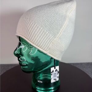 Halogen Womens Slouchy Cashmere Beanie Cream Cloud One Size